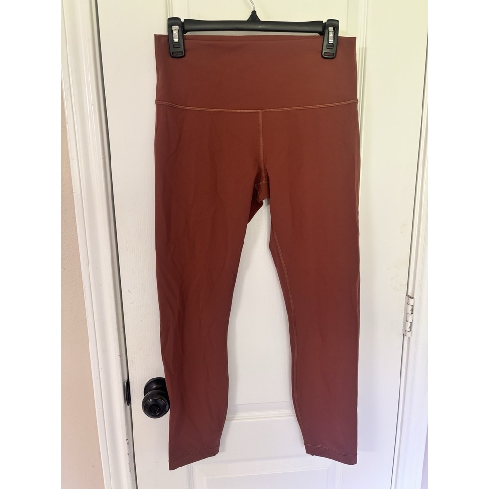 Lululemon Wunder Under High Rise Luxtreme Leggings Sz 10 Rust Terracotta Orange